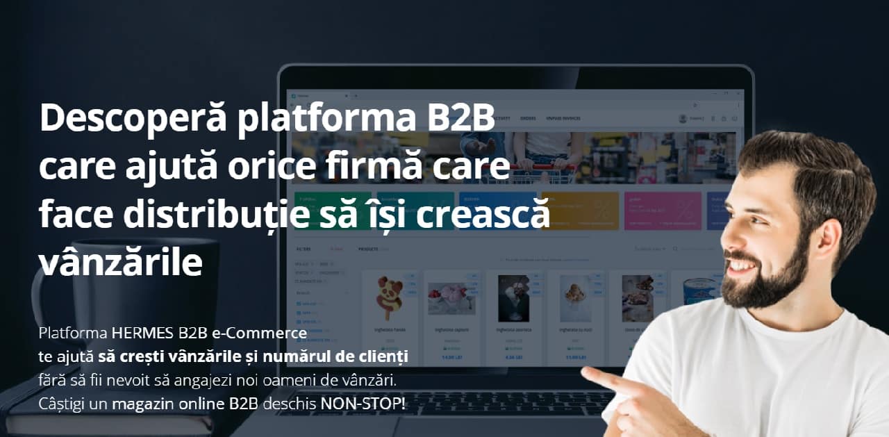 platforma B2B e-commerce HERMES pentru afaceri de distrbutie