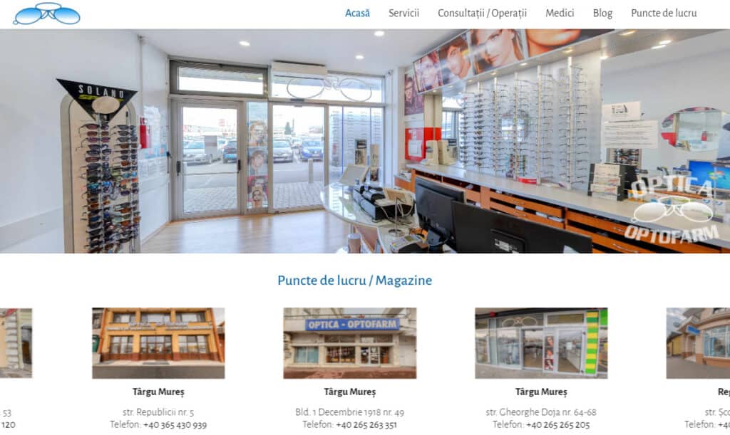 program gestiune retea magazine optica medicala